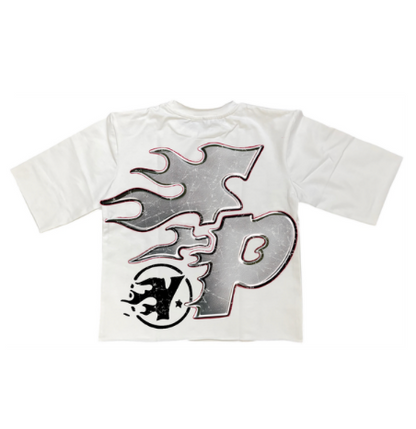 Boying Kids Cropped Tee - Off White