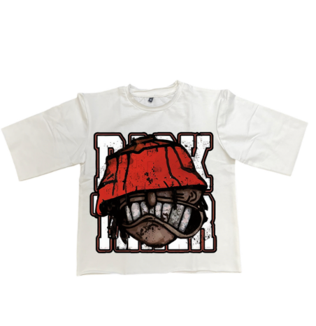 Risk Taker Kids Cropped Tee - Off White
