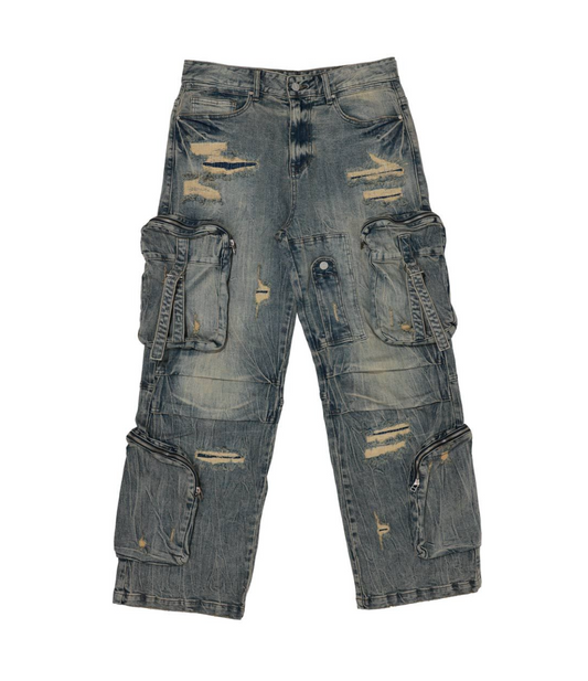 Y2k Utility Cargo Pants - Medium Stone