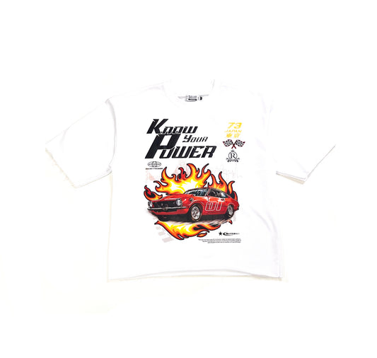 "Know Your Power" Cropped Tee - White