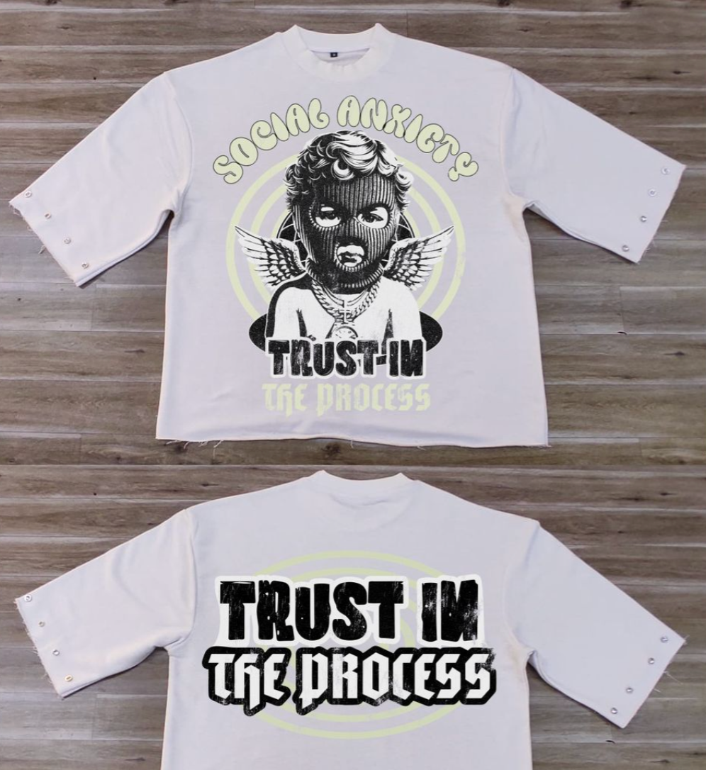 Trust Issues Cropped Tee - White