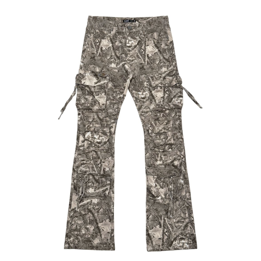 Multi Cargo Stacked Jeans - Camo