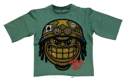 Members Only 5- Kids Cropped Tee - Green