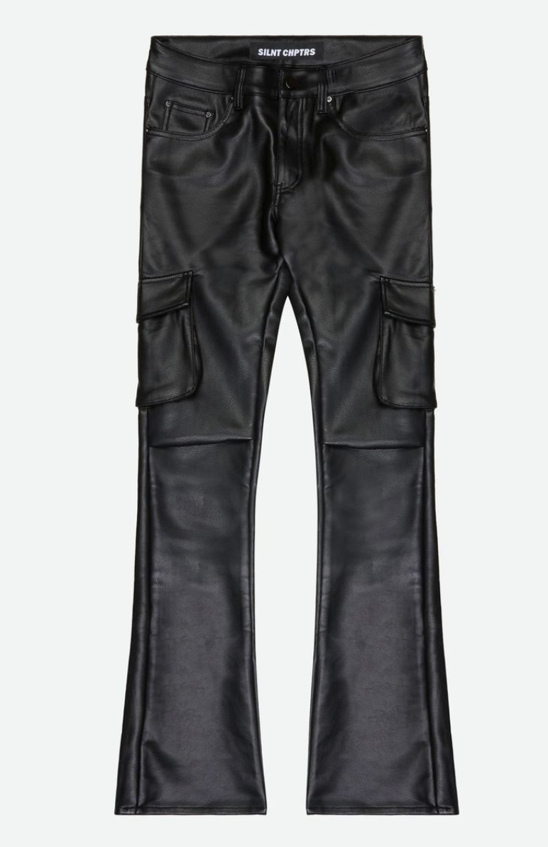 "NightRider" Leather Jeans - Black