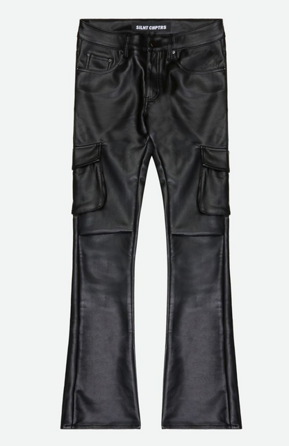 "NightRider" Leather Jeans - Black