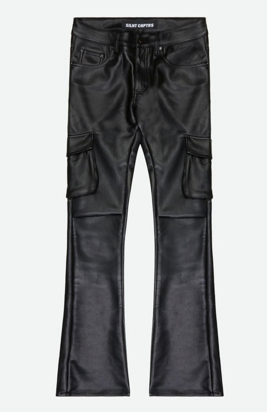 "NightRider" Leather Jeans - Black