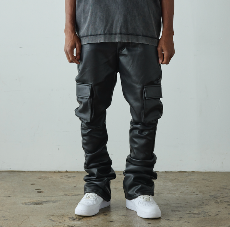 "NightRider" Leather Jeans - Black