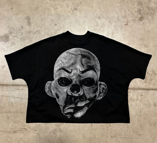 Serious Cropped Tee - Black