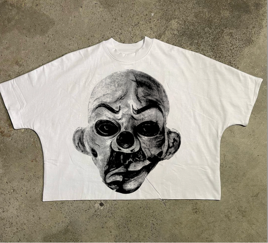 Serious Cropped Tee - White