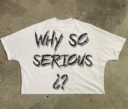 Serious Cropped Tee - White