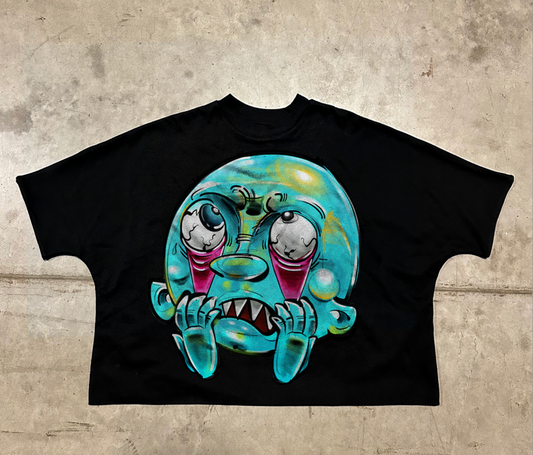 Taunt Cropped Tee - Black