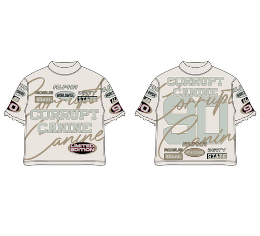 Alpha 9 Cropped Tee - Cream