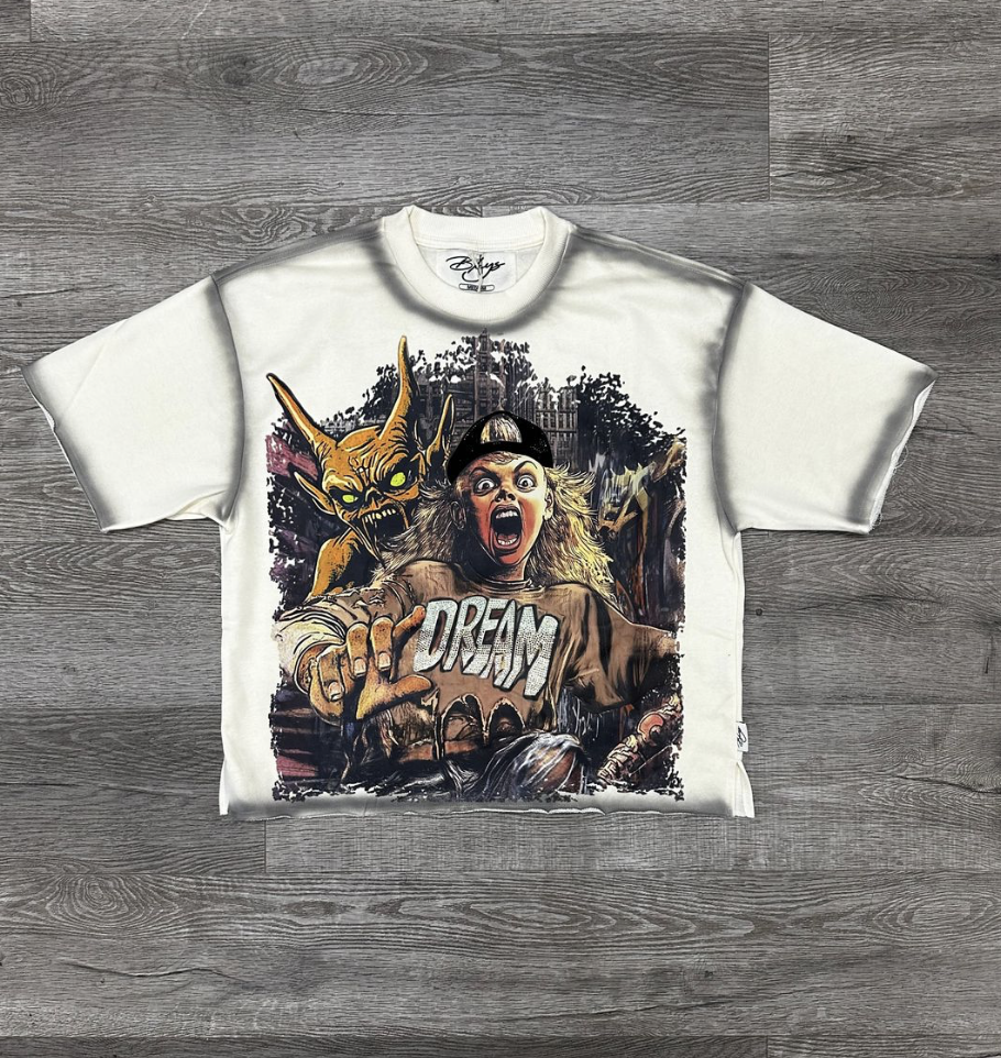 Dream Monster F-Terry Cropped Tee - Off White