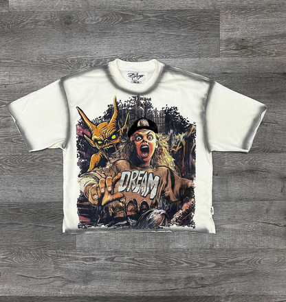 Dream Monster F-Terry Cropped Tee - Off White
