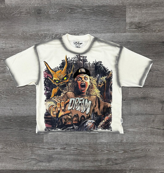 Dream Monster F-Terry Cropped Tee - Off White