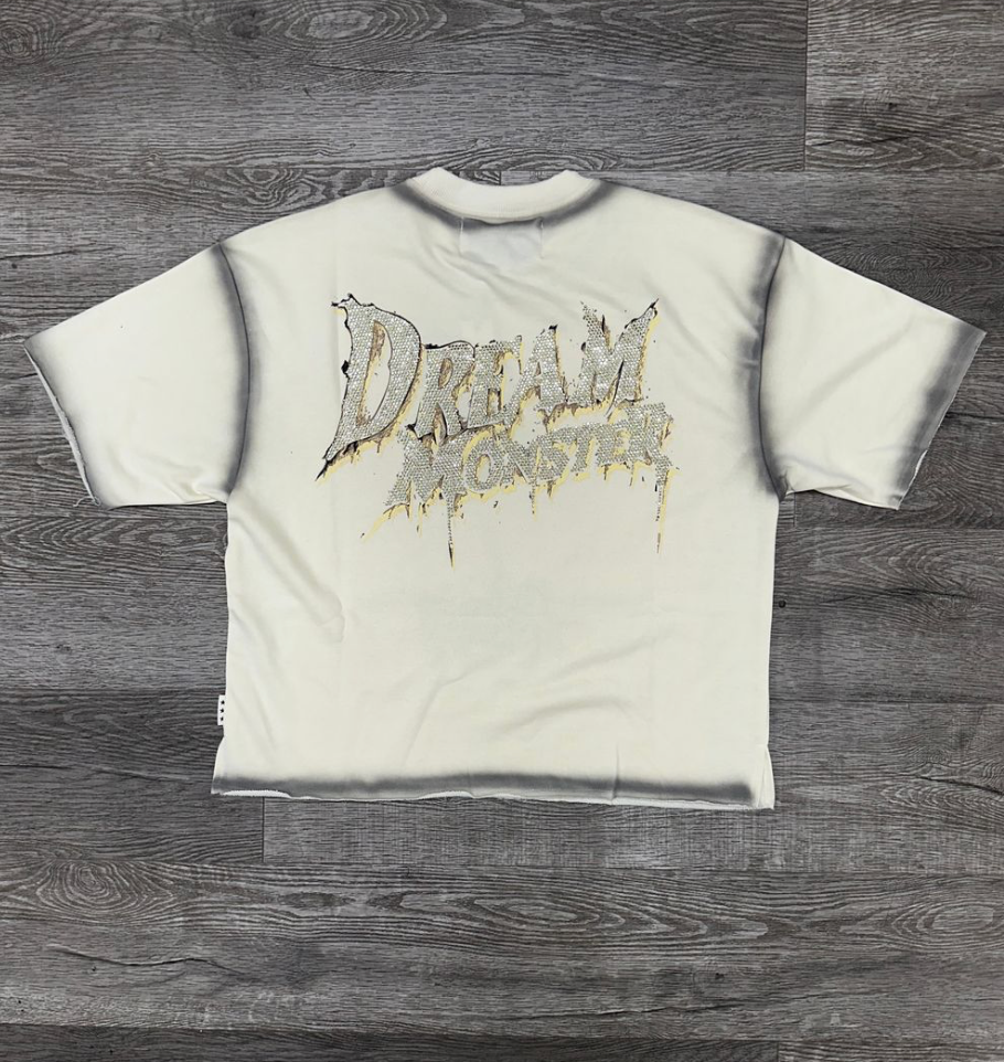 Dream Monster F-Terry Cropped Tee - Off White