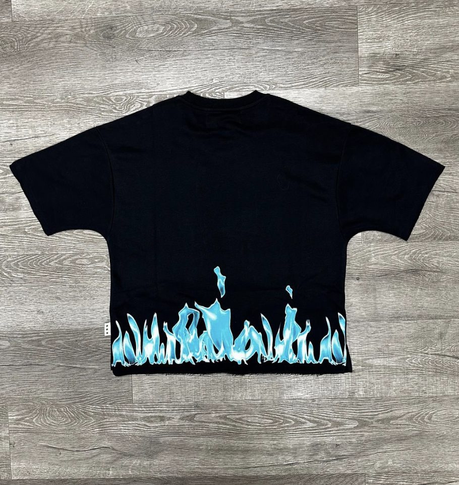 Trust No One F-Terry Cropped Tee - Black