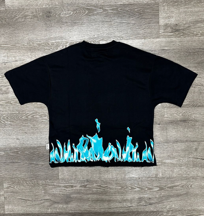 Trust No One F-Terry Cropped Tee - Black