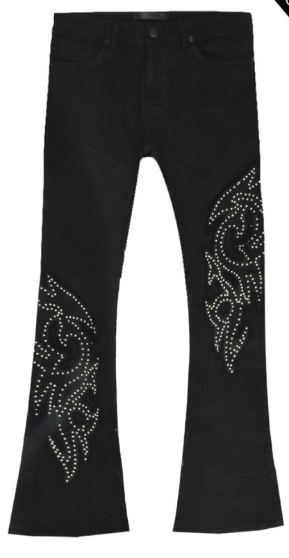 Dark Shadow Flare Jeans - Black