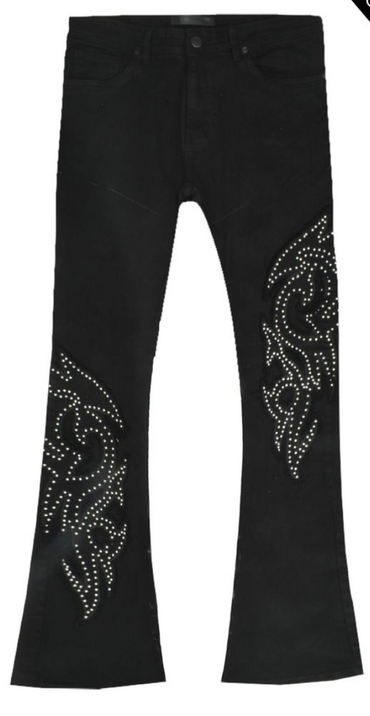 Dark Shadow Flare Jeans - Black