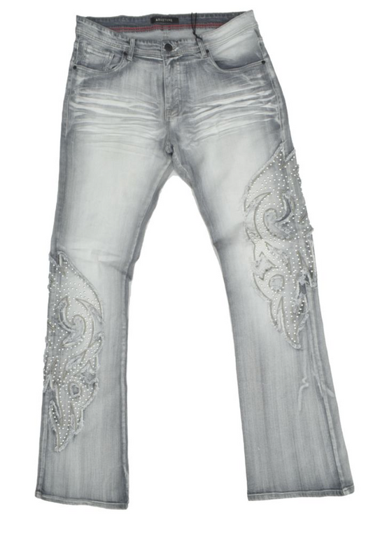 Dark Shadow Flare Jeans - Grey