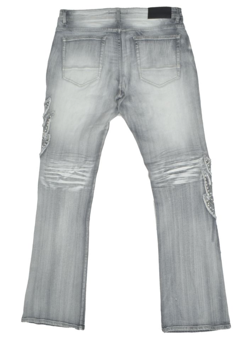 Dark Shadow Flare Jeans - Grey