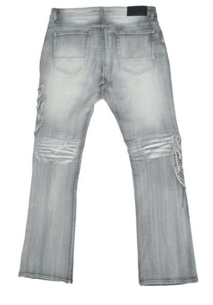 Dark Shadow Flare Jeans - Grey