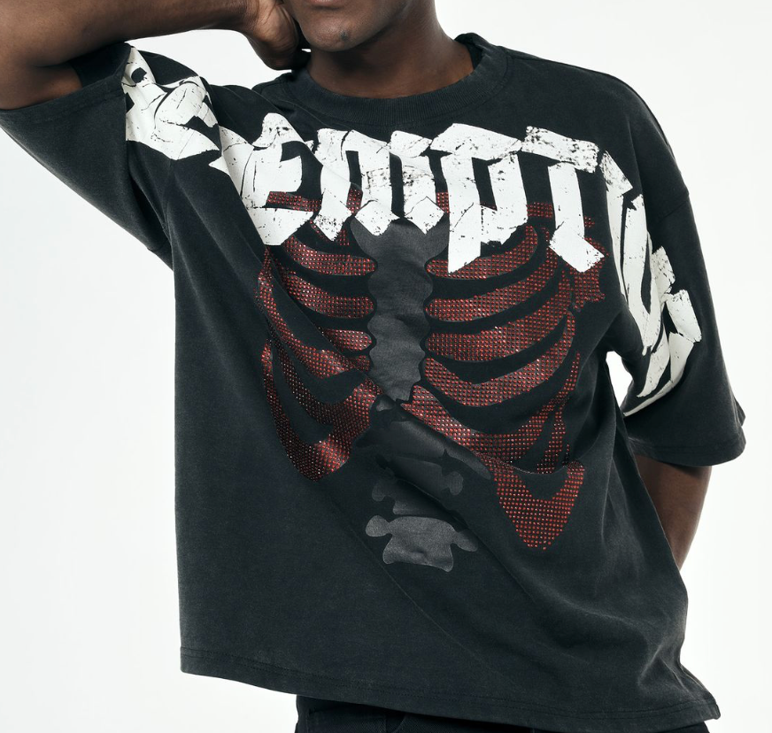 "Redemption" Oversized Graphic Tee - Vintage Black