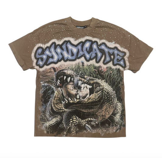 Croc Graphic Tee - Brown Wash