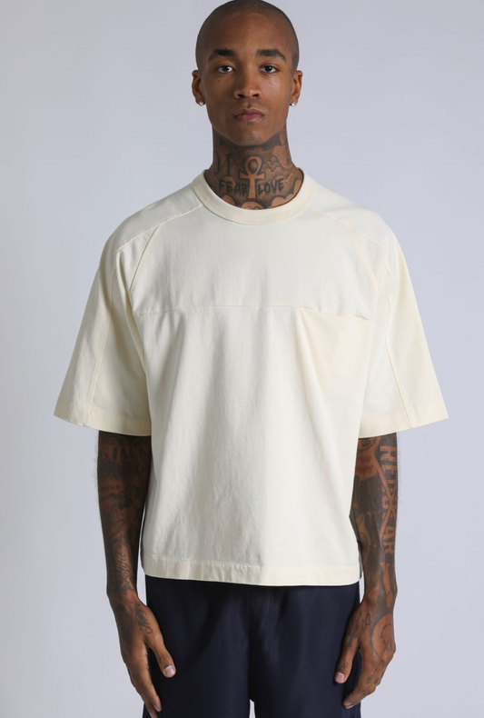 Heavy Cropped Tee - Cream
