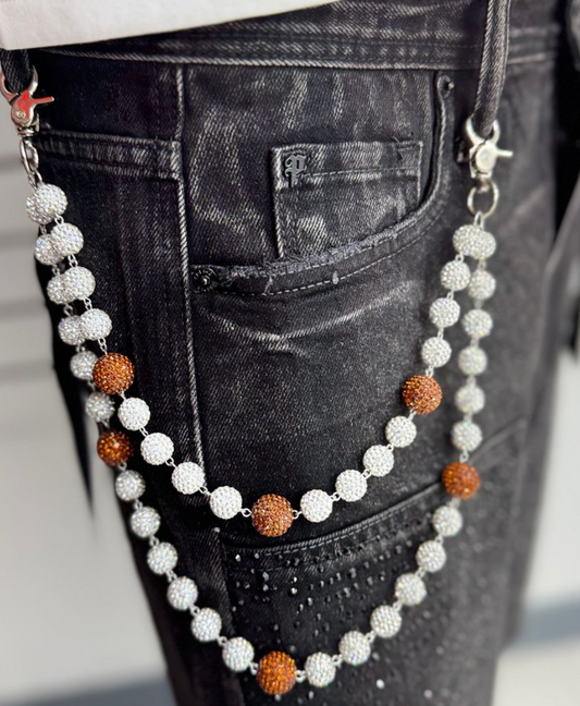 Wallet Chain - Silver/Orange