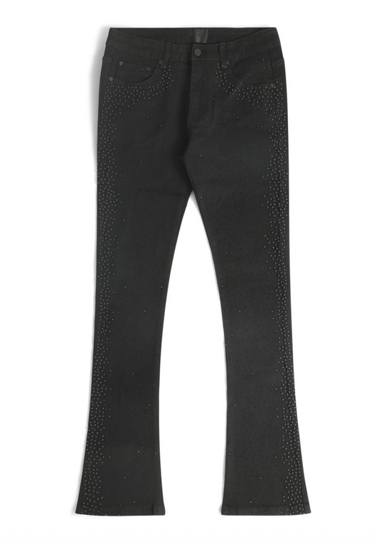 Floating Pearl Denim Jeans - Black