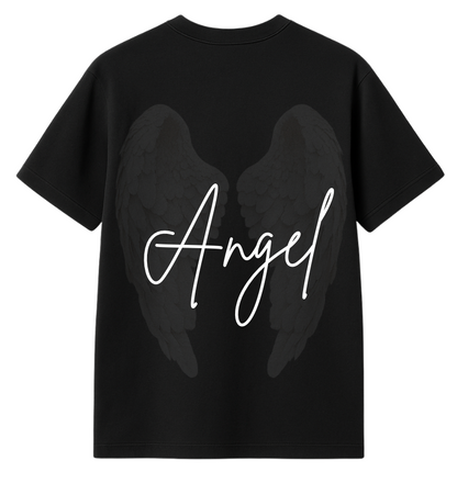 Angel Oversized Tee - Black