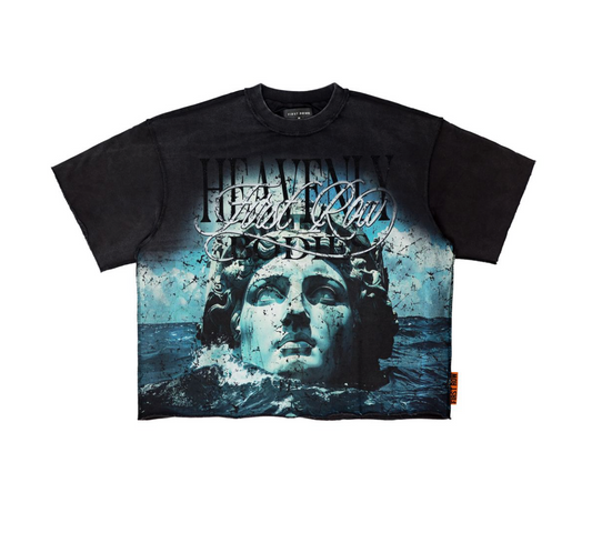 Heavenly Bodies Crop Tee - Black
