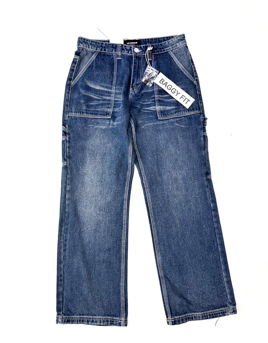 Victorious DL1501 Indigo Baggy Fit Carpenter Jeans