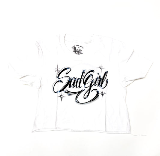 Sad Girl Corp Woman's Tee - White