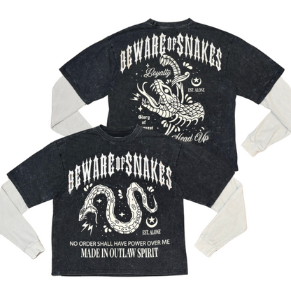 Disorder Long Sleeve Twofer - Black