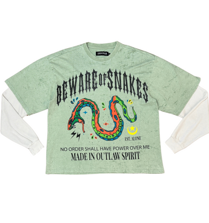 Disorder Long Sleeve Twofer - Sage