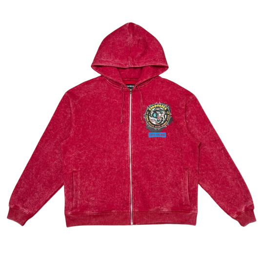 Disorder Zip Hoodie - Red