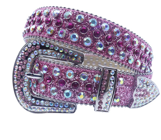 Rhinestone Belt - Purple