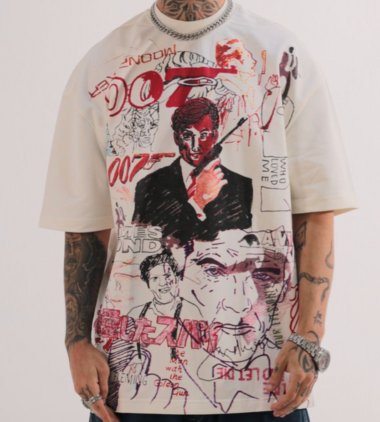 Canine 007 Graphic Tee - Off White