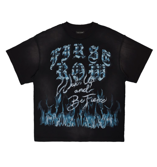 Be Fierce Tee - Black/Blue