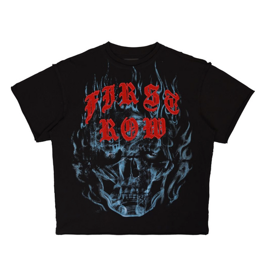 Be Fierce Cropped Tee - Black/Red