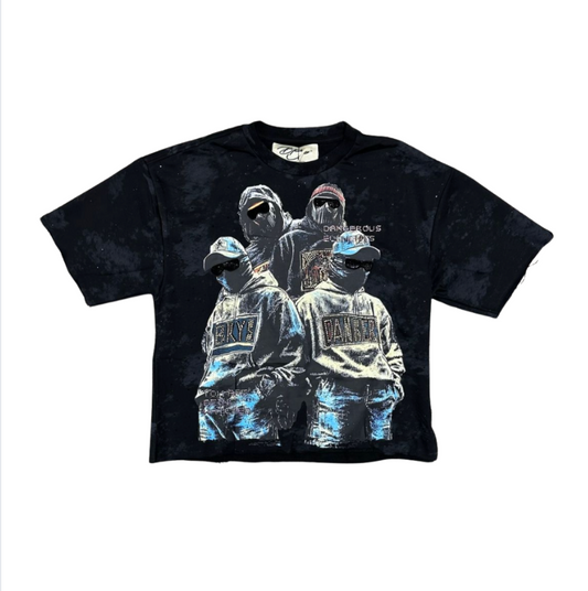 Dangerous F-Terry Cropped Tee - Black