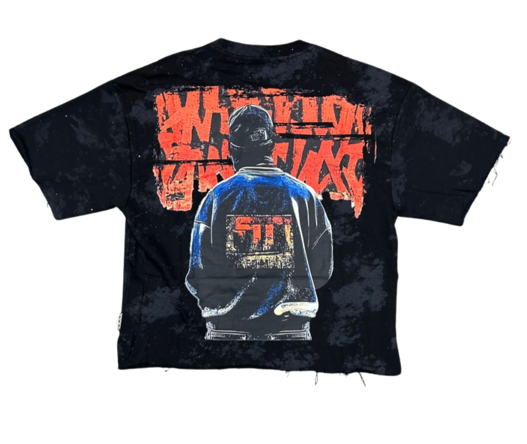 Dangerous F-Terry Cropped Tee - Black