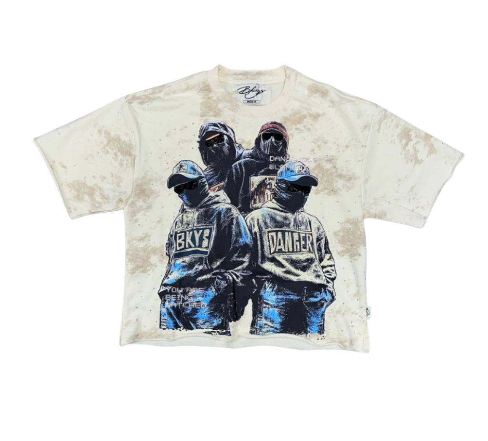 Dangerous F-Terry Cropped Tee - Off White