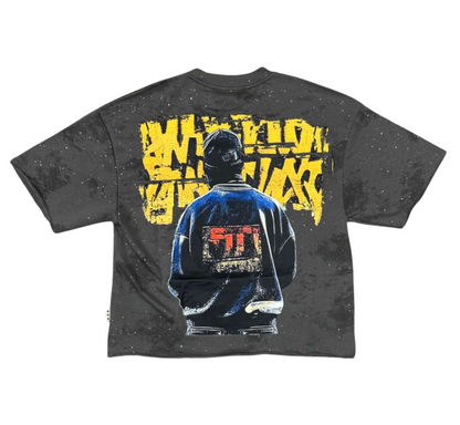 Dangerous F-Terry Cropped Tee - Grey