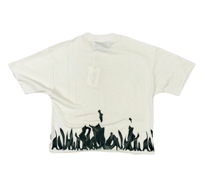 Trust No One F-Terry Cropped Tee - Off White