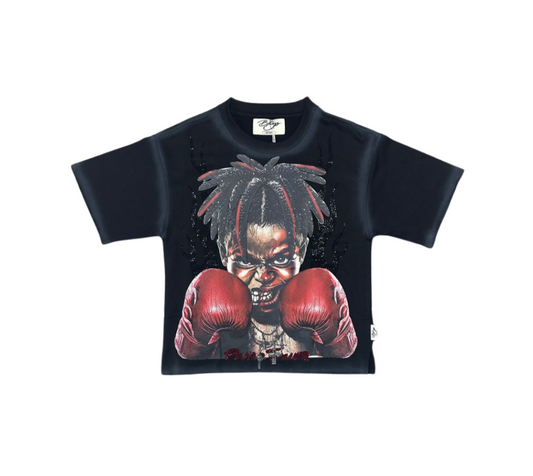 Heaven Kid's Cropped Tee - Black