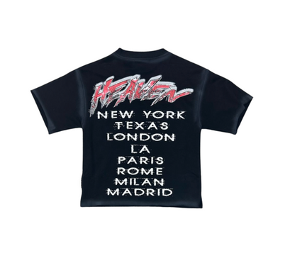 Heaven Kid's Cropped Tee - Black